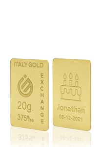 Lingotto Oro regalo per Compleanno 9 Kt da 20 gr. - Idea Regalo Eventi Celebrativi - IGE Gold